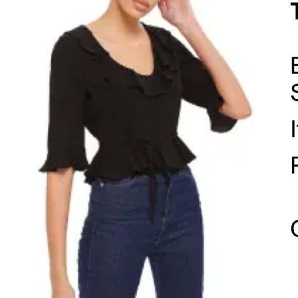 Topshop Tops - Topshop Phoebe Frilly Blouse